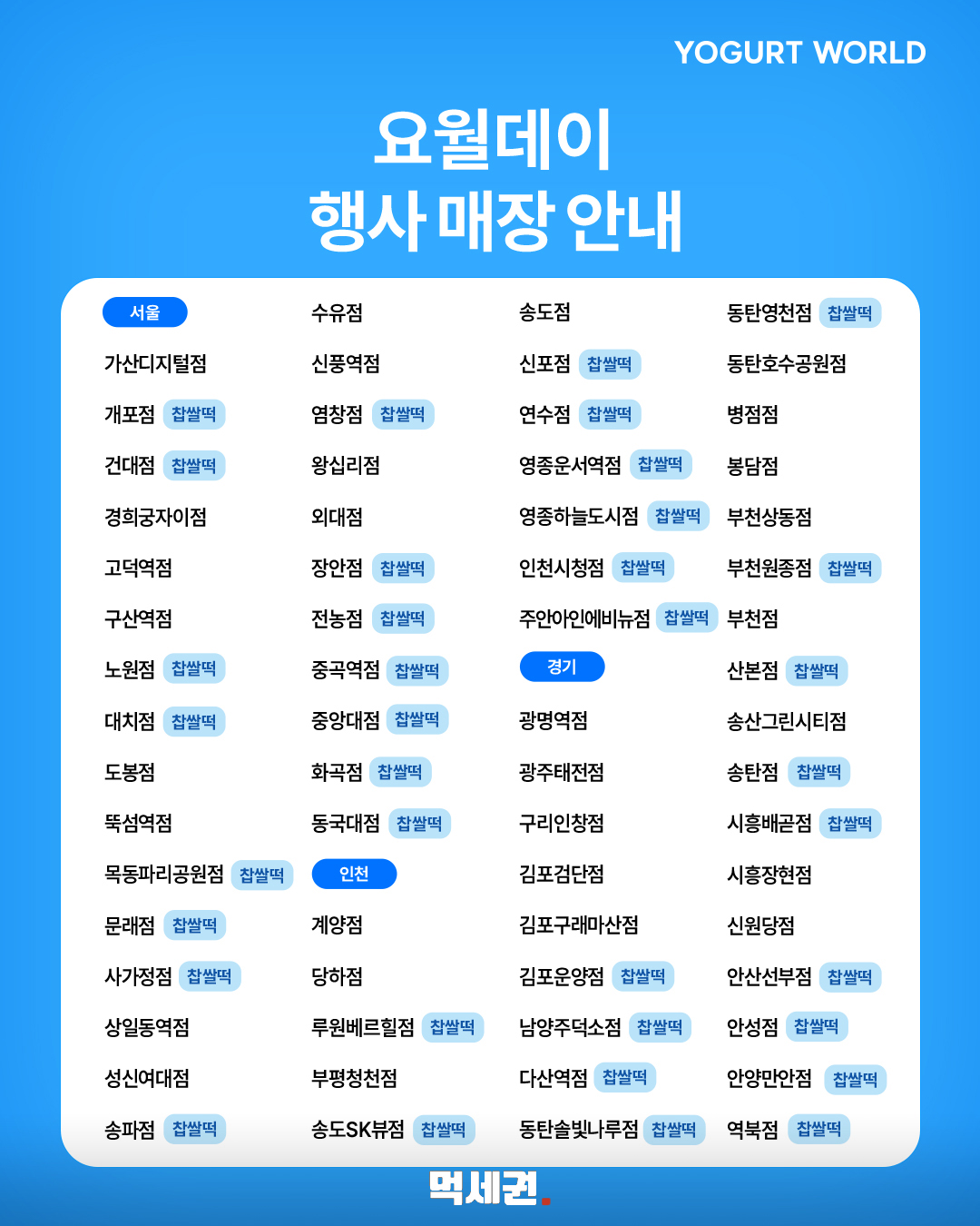 요거트월드, 11월 2일 요월데이…2인 생과일·찹쌀떡 메뉴 반값 안내 제품·관련 사진 2