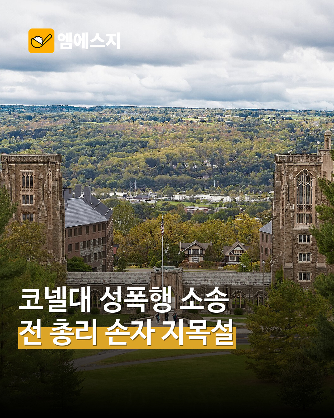 코넬대 성폭행 민사소송 보도…한국인 학생 관련 신원 추측은 별도 확인 필요 MSG뉴스 표지