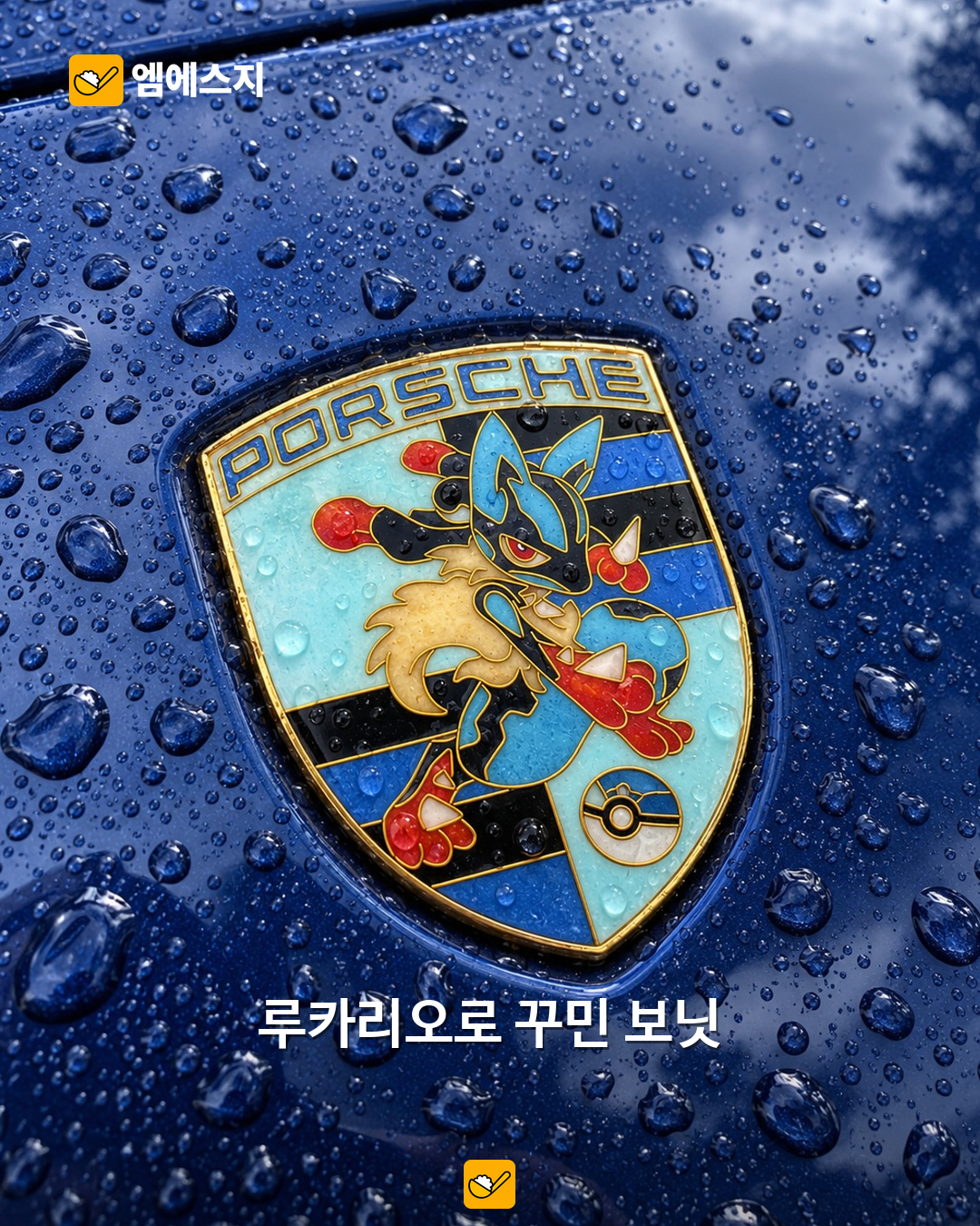 보닛 위 루카리오 커스텀 엠블럼