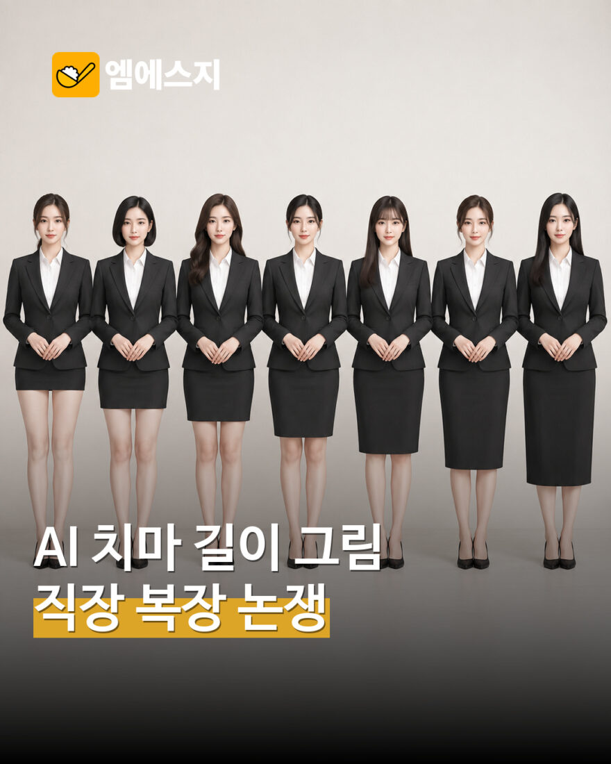 치마 길이별 옷차림을 비교한 생성 일러스트 MSG뉴스 표지