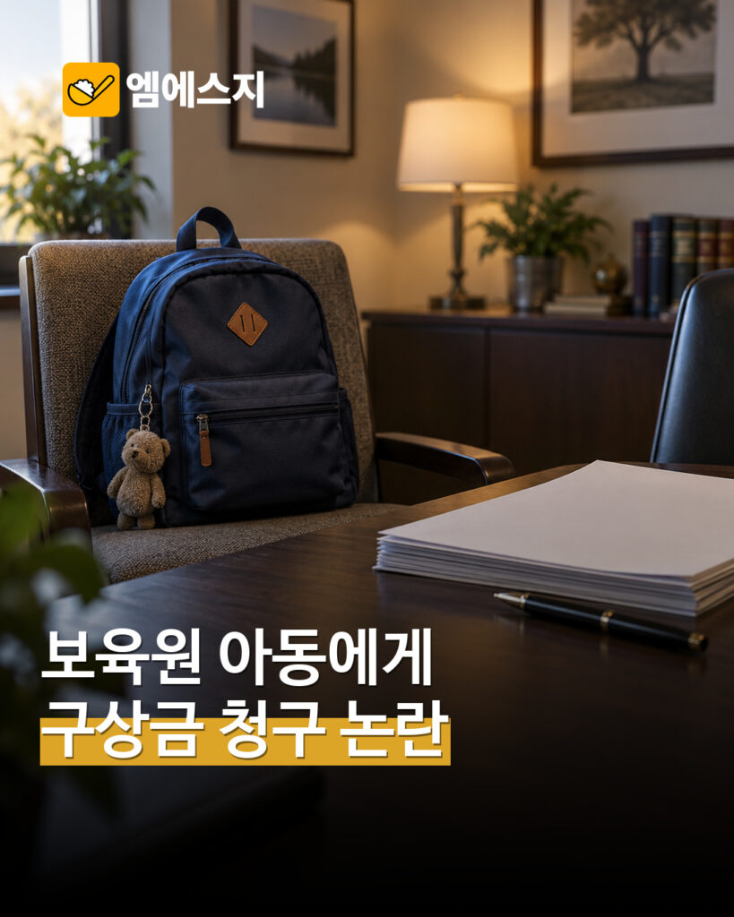 보육원 초등생에 2700만원 구상금 청구…2020년 소송 취하·사과 사건 재조명 MSG뉴스 표지