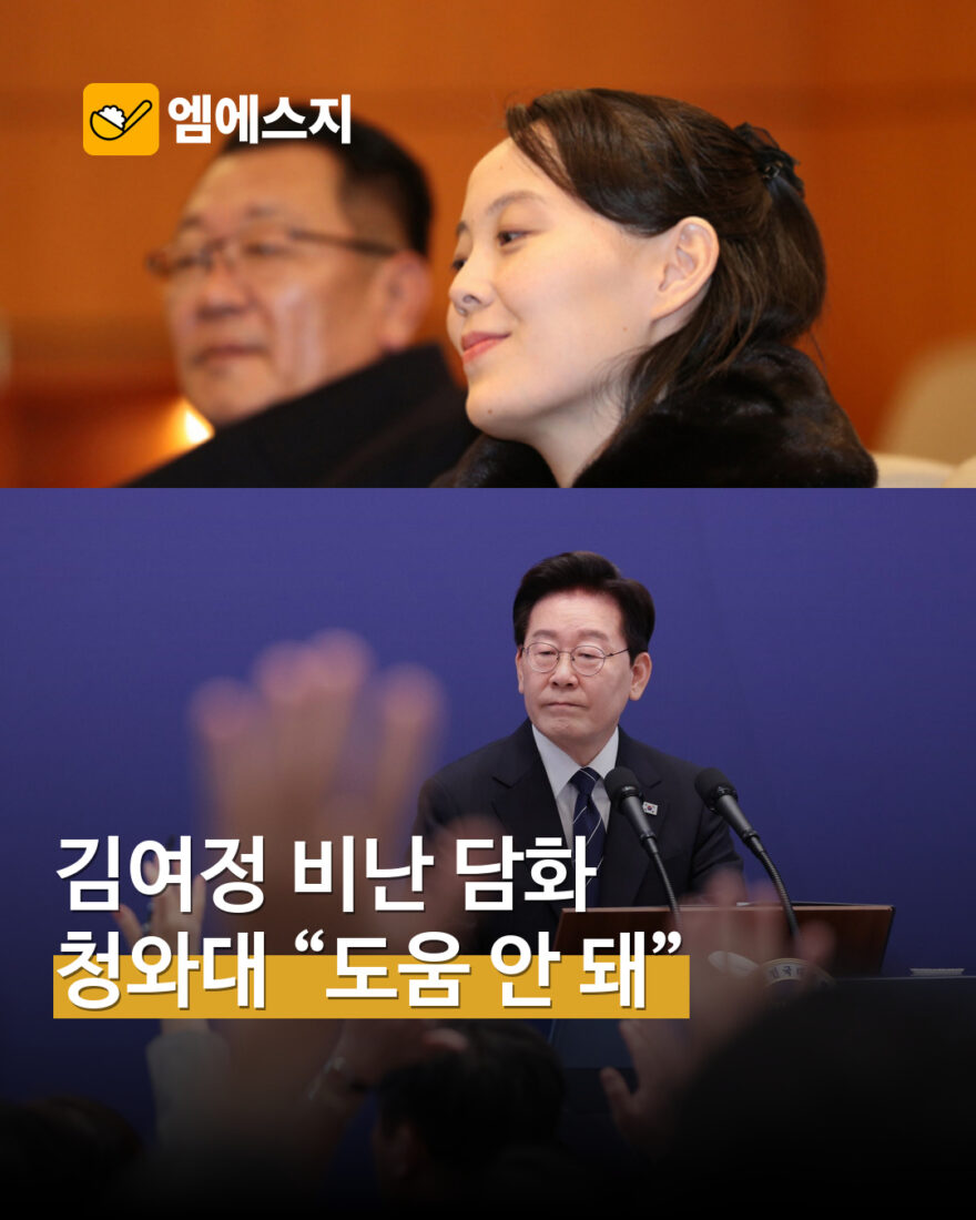 김여정 담화 청와대 반응 관련 대표 사진
