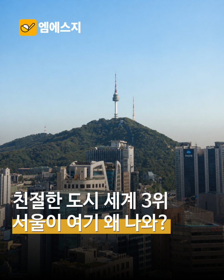 서울, 독자 투표 ‘친절한 도시’ 3위 소개…멜버른·포르투 이어 97.94점 — MSG뉴스 표지