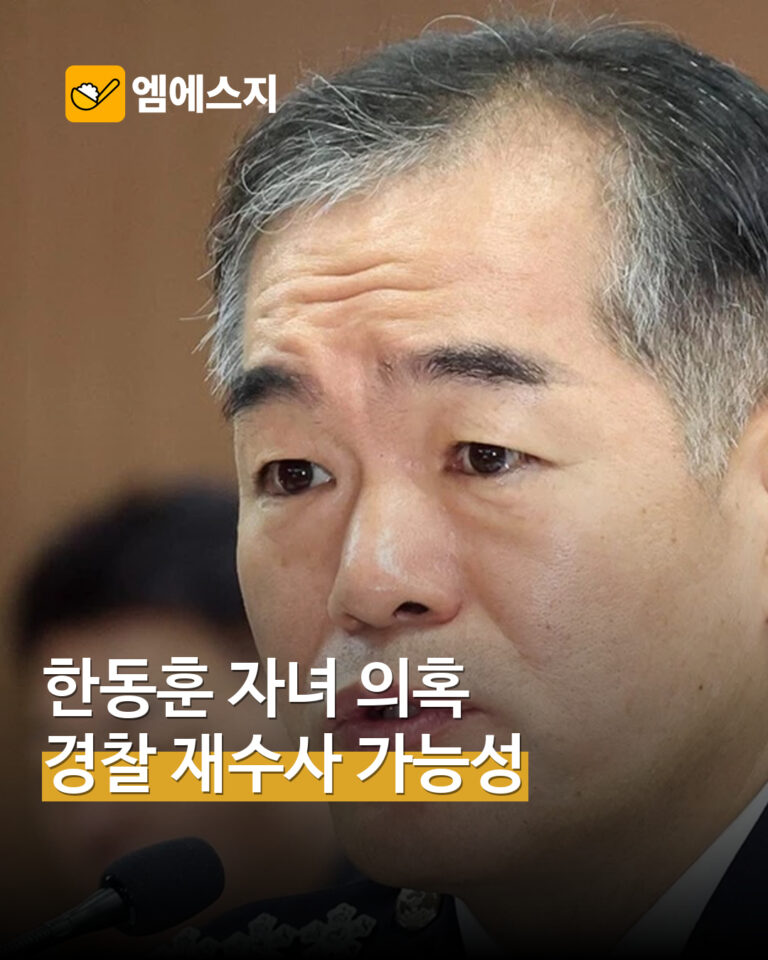 한동훈 자녀 의혹 재수사 가능성 언급…새 사실·고소고발 확인이 전제 — MSG뉴스 표지
