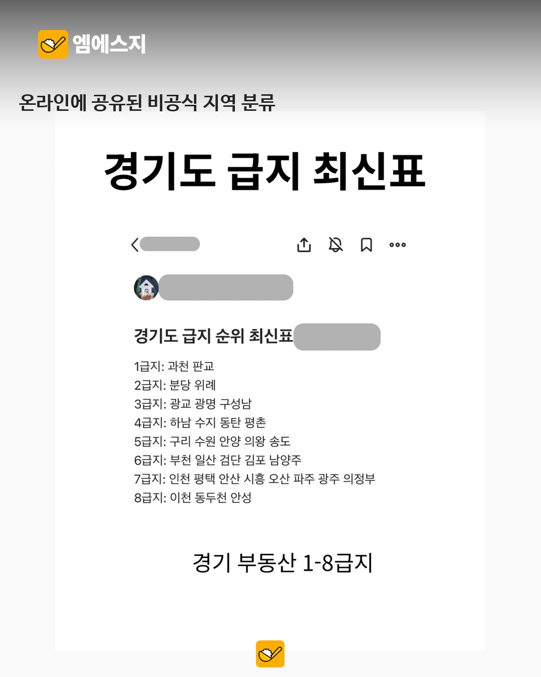 “과천이 1급지?” 온라인 경기도 아파트 급지표…공식 순위는 아니다 2 온라인 경기도 급지표 관련 이미지 1