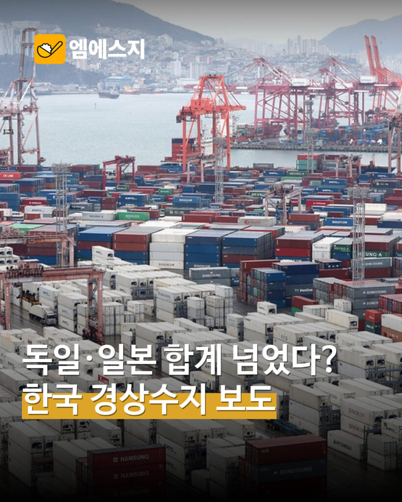 한국의 경상수지 보도와 함께 소개하는 항만 자료사진