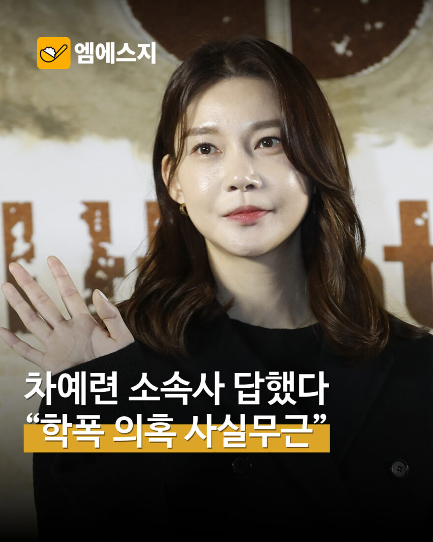 차예련 소속사 HB엔터테인먼트 “학교폭력 의혹 사실무근” MSG 표지