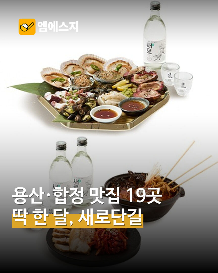 새로×캐치테이블 새로단길…11월 용산·합정 19개 매장 캠페인 MSG 표지